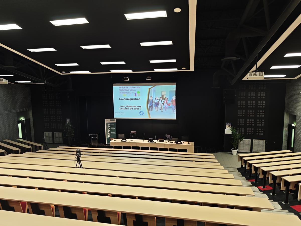 Conférence en amphithéâtre — forum de l'inclusion